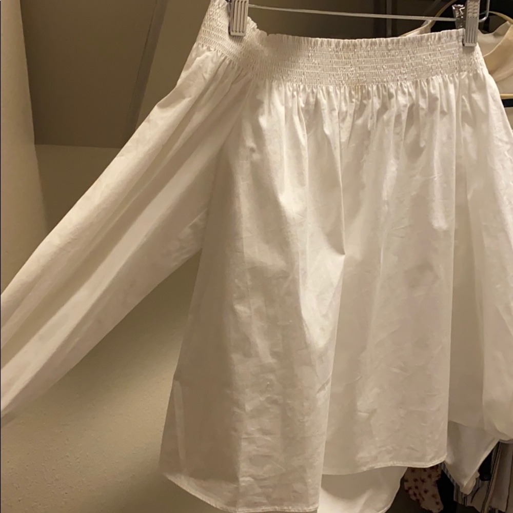 Off the shoulder white blouse